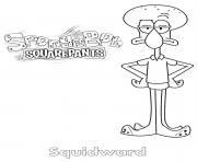 Printable Squidward coloring pages