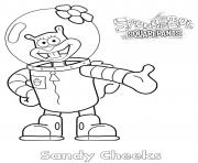 Printable Sandy Cheeks coloring pages