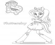Printable Equestria Girls Fluttershy coloring pages