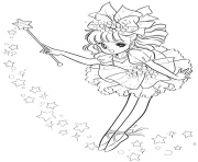 Printable glitter force magic girl coloring pages