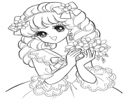 Printable glitter force nice flowers coloring pages