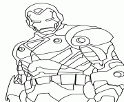 Printable iron man cartoon coloring pages