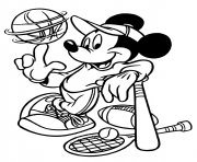 Printable mickey mouse sport cartoon coloring pages