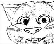 Printable talking tom face coloring pages