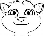 Printable face of talking tom coloring pages