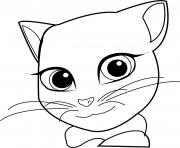 Printable angela cat face talking tom coloring pages