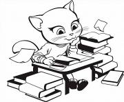 Printable angela study book talking tom coloring pages