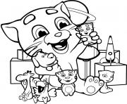 Printable baby talking tom coloring pages