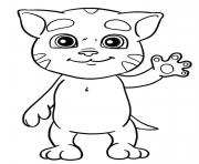 Printable mini talking tom coloring pages