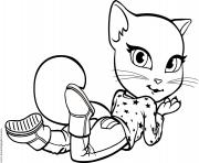 Printable talking tom cat angela coloring pages