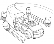 Printable lego juniors racing car driver coloring pages