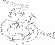 Printable Rayquaza generation 3 coloring pages