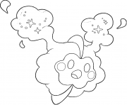 Printable Cosmog pokemon legendary Generation 7 coloring pages