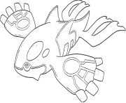 Printable Kyogre generation 3 coloring pages