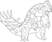 Printable Primo Groudon Generation 6 coloring pages