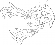 Printable Yveltal XY pokemon legendary Generation 6 coloring pages