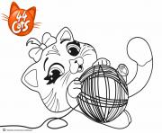 Printable Pilou Cat Playing 44 Cats coloring pages