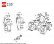 Printable Lego City ATV Patrol Police coloring pages