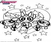Printable powerpuff girls stars coloring pages