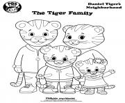 Printable Daniel Tiger family margaret min coloring pages