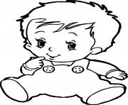Printable Cute Boy Baby coloring pages