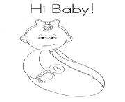 Printable Hi Baby coloring pages