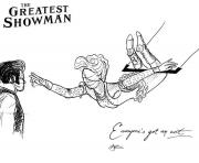 Printable the greatest showman line art coloring pages