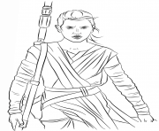 Printable rey from the force awakens Star Wars Episode VII The Force Awakens coloring pages