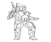 Printable jango fett Star Wars Episode II Attack of the Clones coloring pages