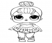 Printable lol doll miss baby glitter coloring pages