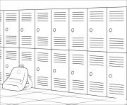 Printable school lockers coloring pages