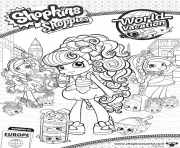 Printable Shopkins Shoppies Cute Vacation coloring pages