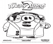 Printable Garry Pig in Glasses coloring pages