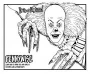 Printable kids pennywise draw it coloring pages