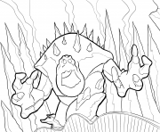 Printable marshmallow the angry giant ice Frozen coloring pages