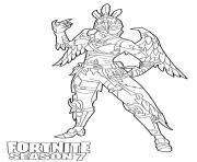 Printable Ravage skin from Fortnite Season 7 coloring pages