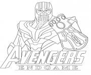 Printable Thanos Avengers Endgame skin from Fortnite coloring pages