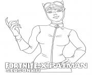 Printable Catwoman Fortnite Batman Season 10 coloring pages