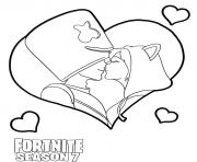 Printable Just a Kiss Fortnite Marshmello kiss coloring pages