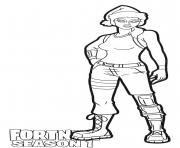Printable Nog Ops skin from Fortnite Season 1 coloring pages