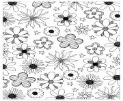 Printable flowers adult by mpc design coloring pages