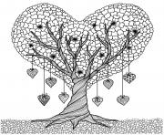 Printable discover heart tree adults coloring pages