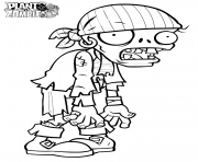 Printable plant zombie coloring pages