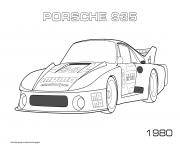Printable Porsche 935 1980 coloring pages