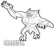 Printable Ice Peak Monster Fortnite season 10 coloring pages