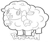 Printable Wooloo Pokemon coloring pages