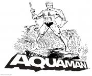 Printable Aquaman DC Comics coloring pages