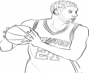 Printable tim duncan coloring pages