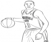 Printable russell westbrook coloring pages