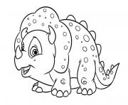 Printable Little Triceratops Baby coloring pages